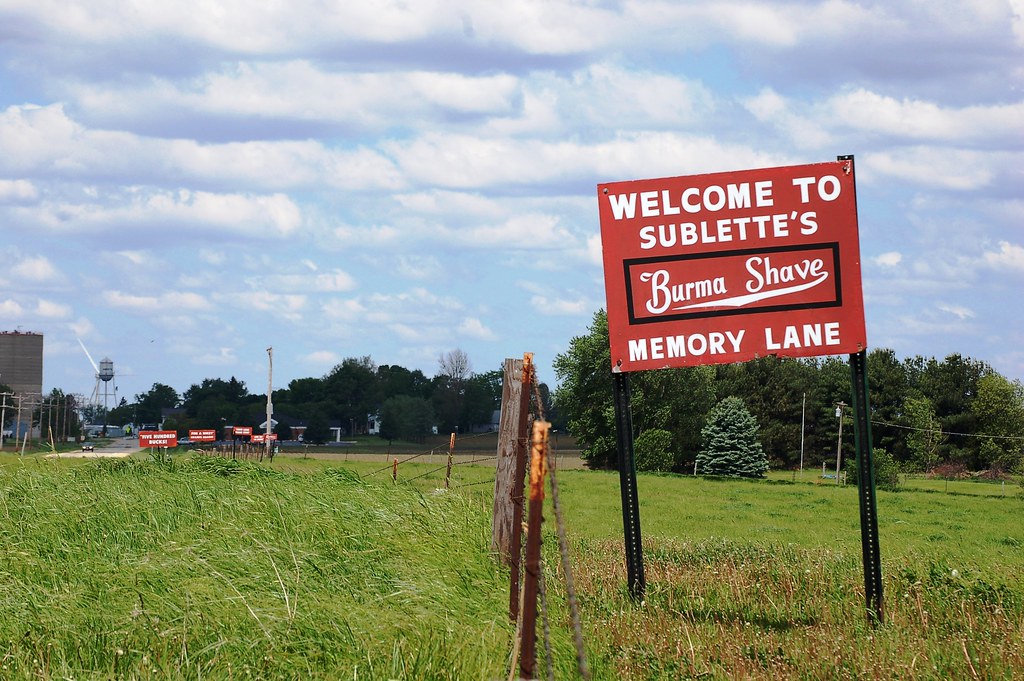 Illinois, Sublette, Burma Shave (Replica sign) (8,903) Flickr