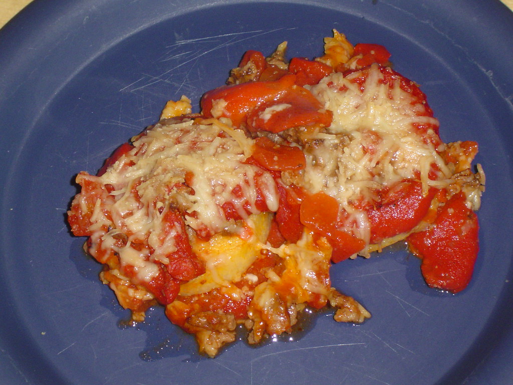 Polenta with Roasted Red Peppers and Fontina Cheese Flickr
