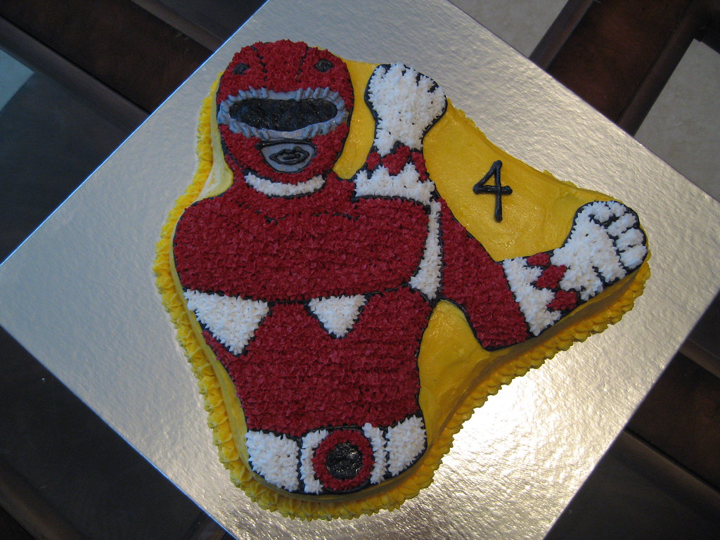 Red Power Ranger cake Cake for my nephew Sugar Diva Flickr