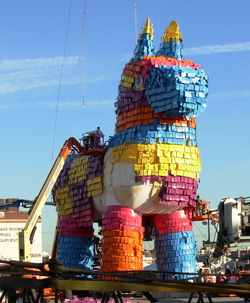 World's largest Pinata Still being decorated. Flickr