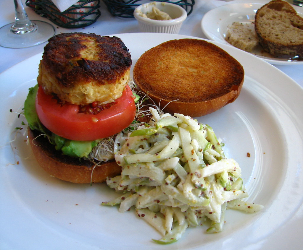 Maryland Crab Cake Sandwich With “Avocado, Tomato, Smoky C… Flickr