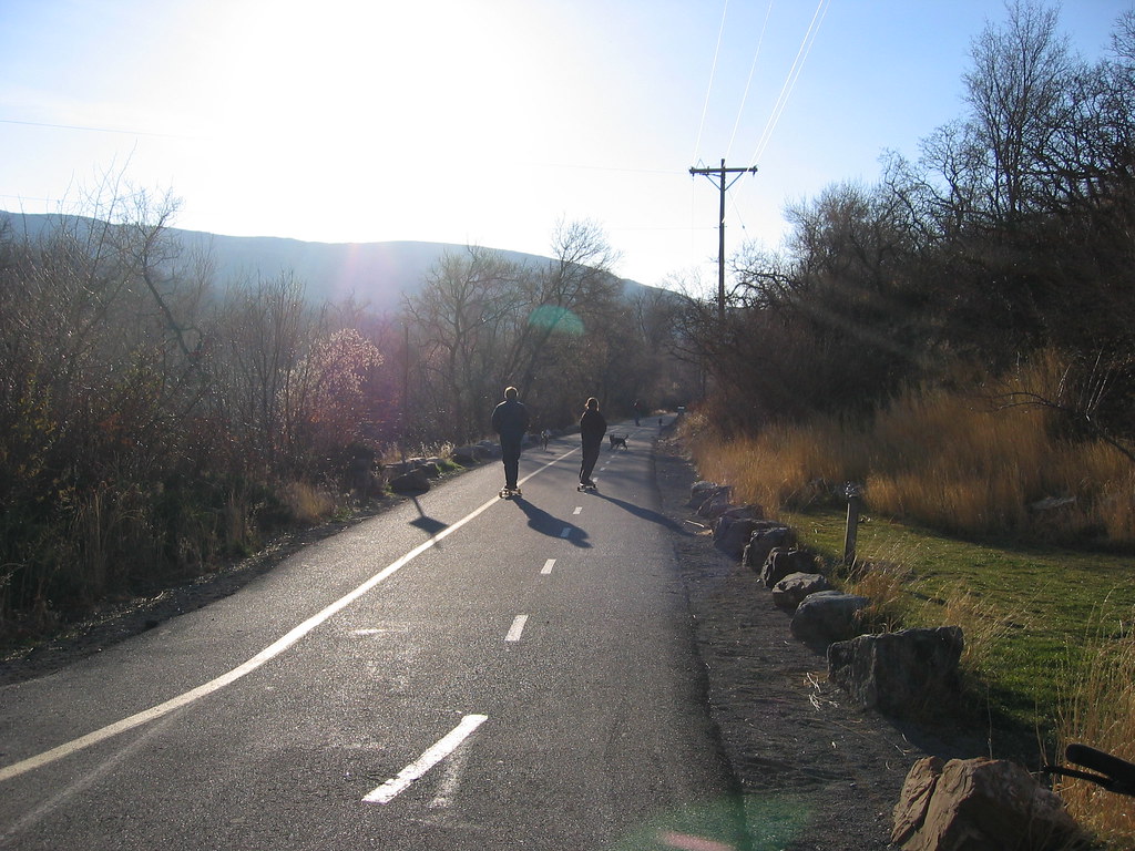 Skateboarding Skateboarding down Provo Parkway seemed to b… Flickr