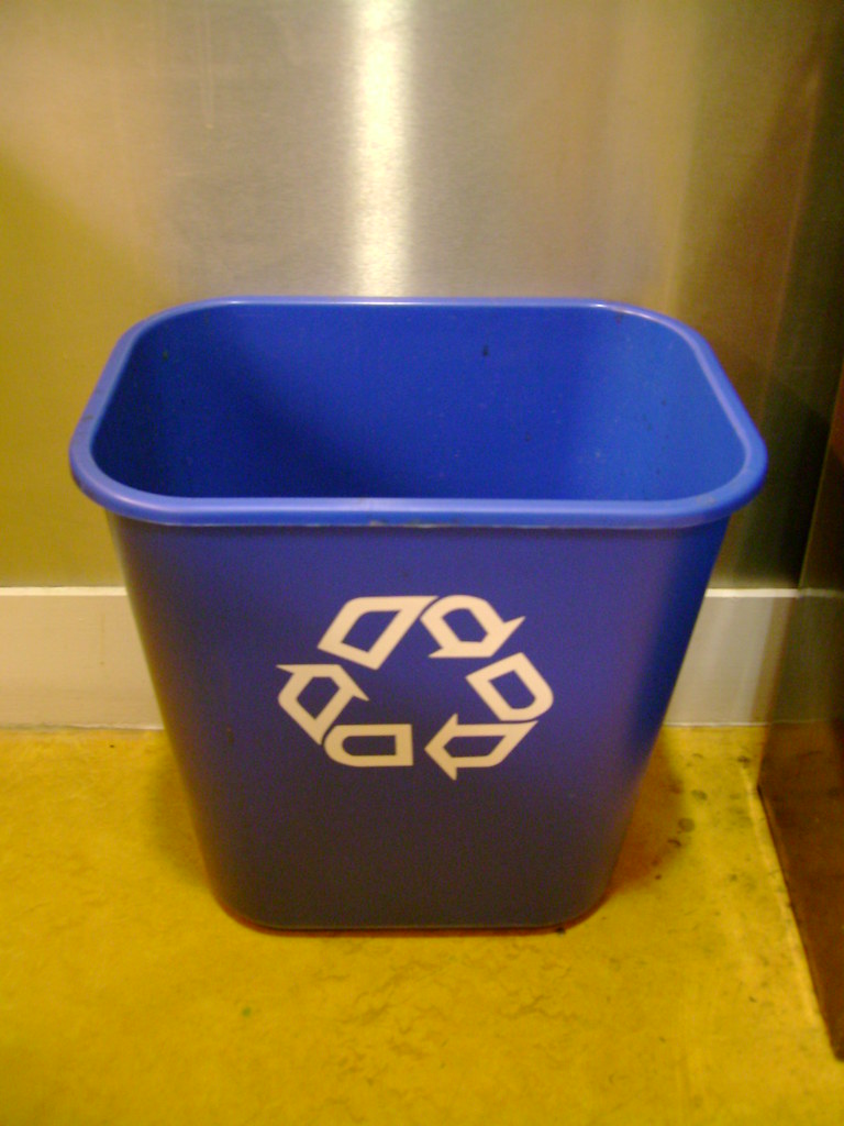 Blue Bin Every kitchen in the building has one of these bl… Flickr