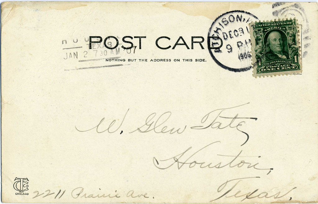 Curt Teich 1572, Court House, Atchison, Kans. (reverse) Flickr