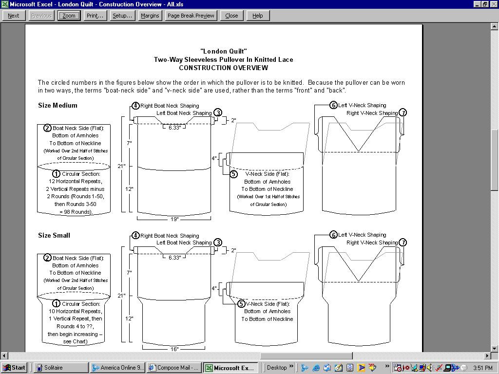 Knitting Chart Maker Excel Template Flickr