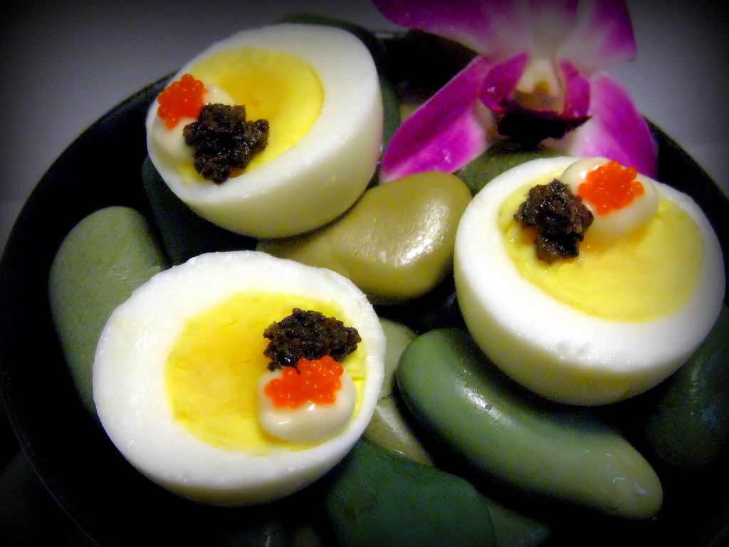Quail Eggs with Truffle Mayo Ingredients 5 quail eggs I u… Flickr
