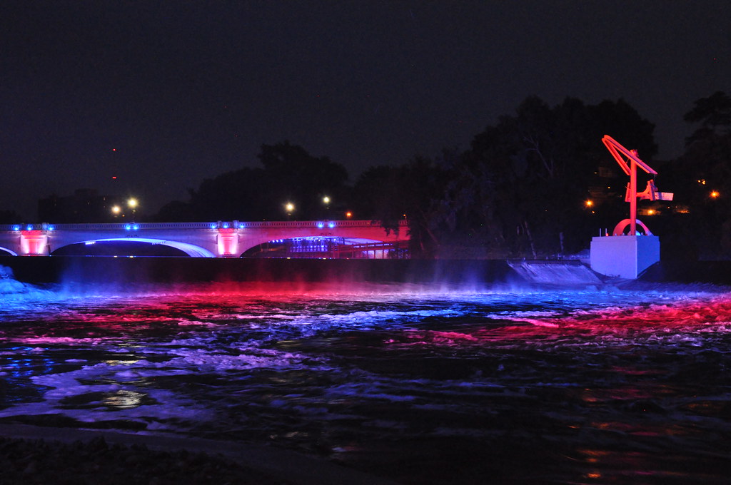 South Bend Events July 2024 DSC_0146 Downtown South Bend new river walk lights dougmurphy01