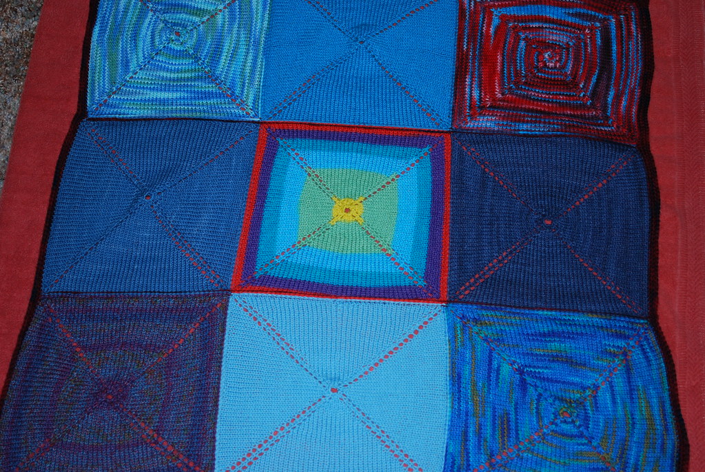 Baby Boydston Blanket 3x3 square Barn Raising Quilt, Knita… Flickr