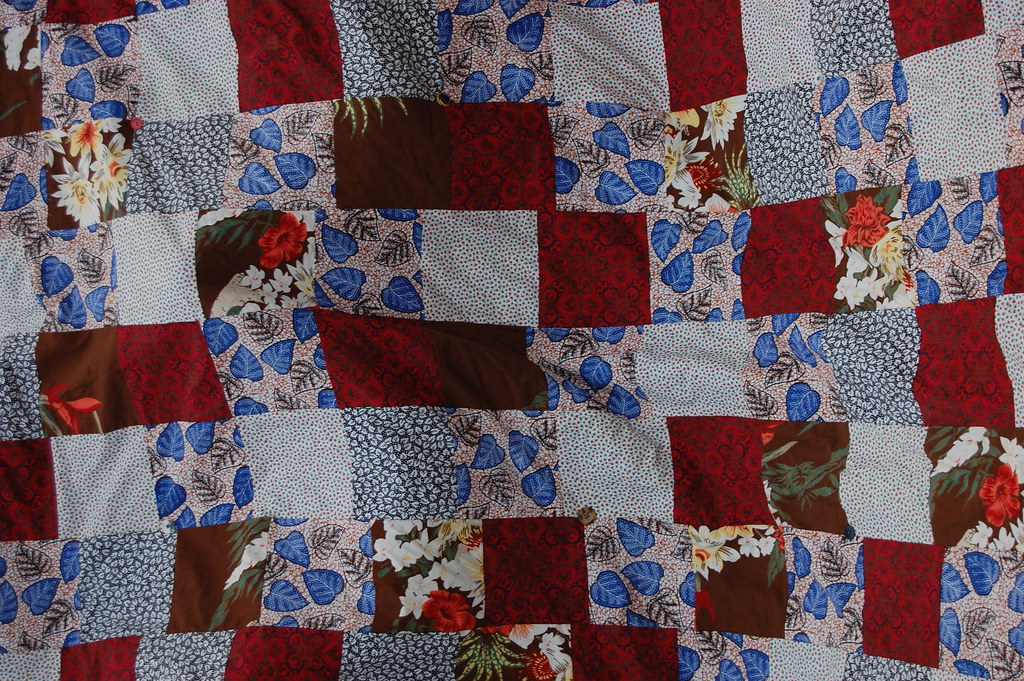 quilt made out of old shirts and dresses by me zoe viklund Flickr