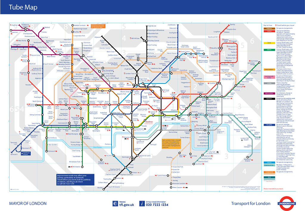 Tube Map Jan 2010 No DLR extensions shown Sparkyscrum Flickr