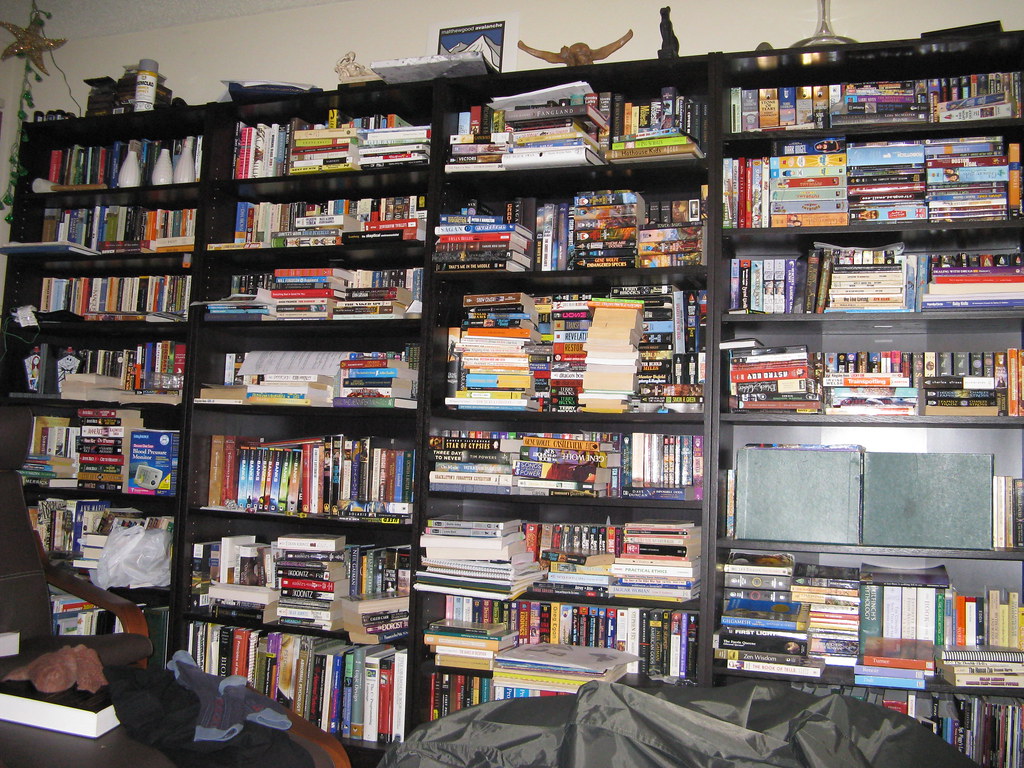 Our Bookshelves of Bookshelfy Doom Way too many books. n.goodridge