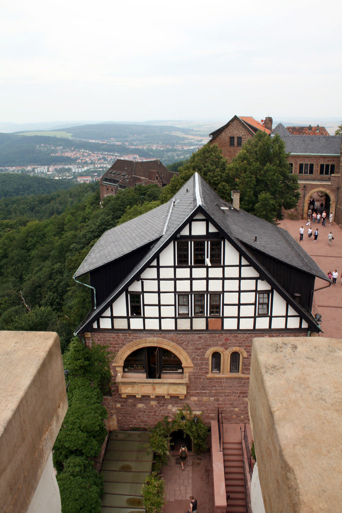 View from the prison tower in Wartburg The building in the… Flickr