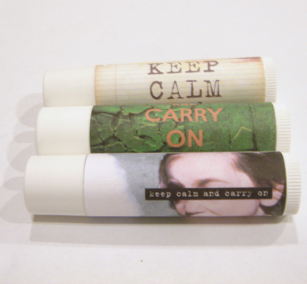Vegan Lip Balms Keep Calm and Carry On In case of emerg… Flickr
