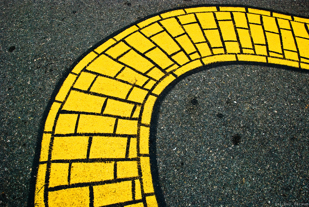 Yellow Brick Road A yellow brick road painted onto Commerc… Flickr