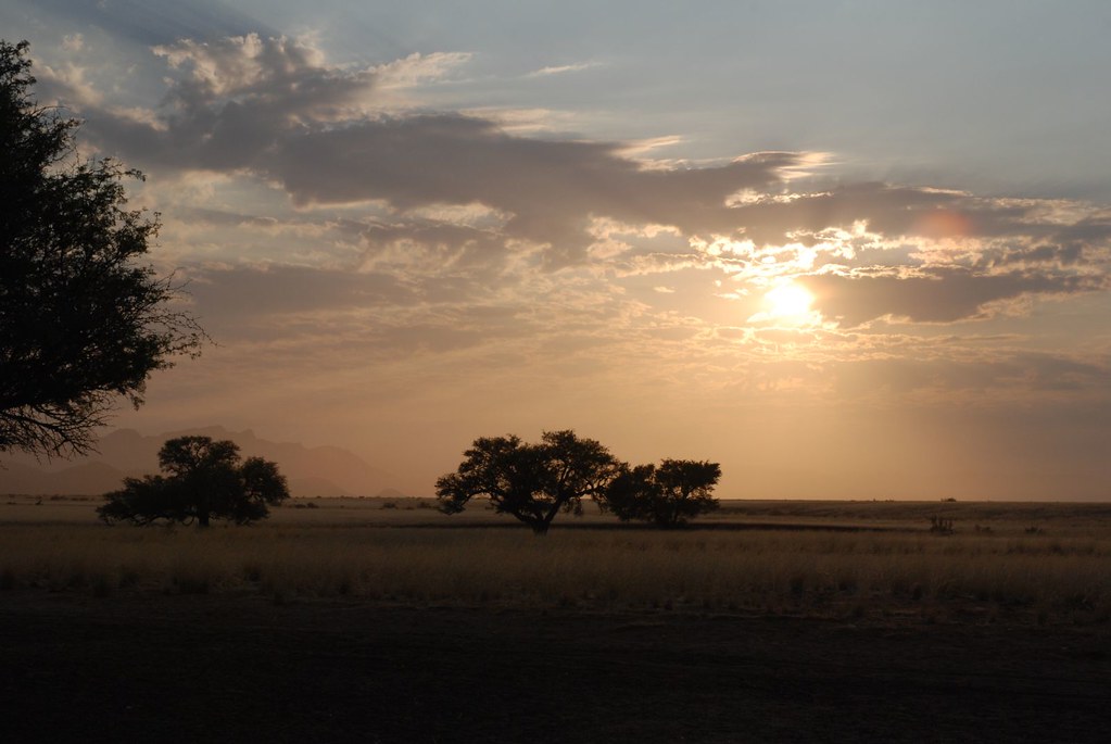 Lever de soleil du haut de la dune Elim Dans le parc du