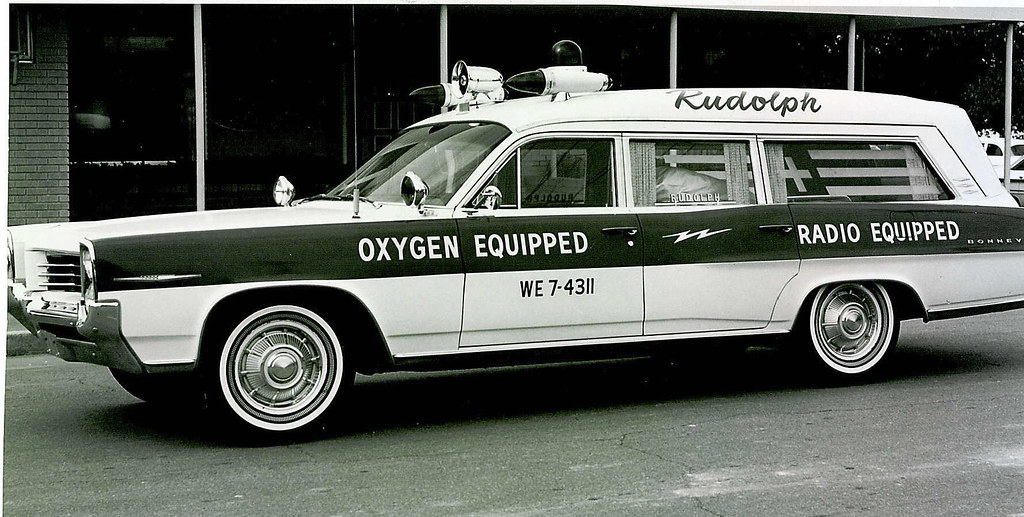 Rudolph Funeral Home ambulance, Waxahachie, TX, 1964 a photo on