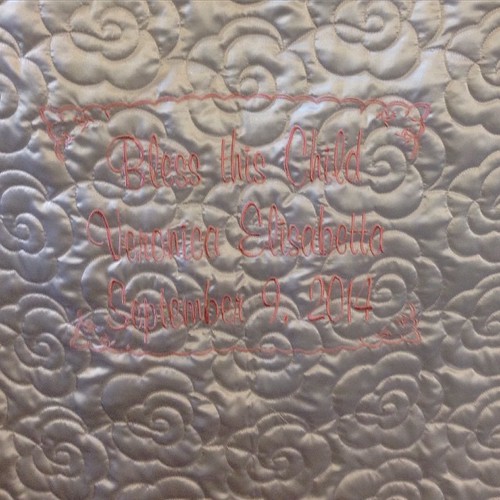 Another baby christening quilt we made. babyGift babyGir… Flickr