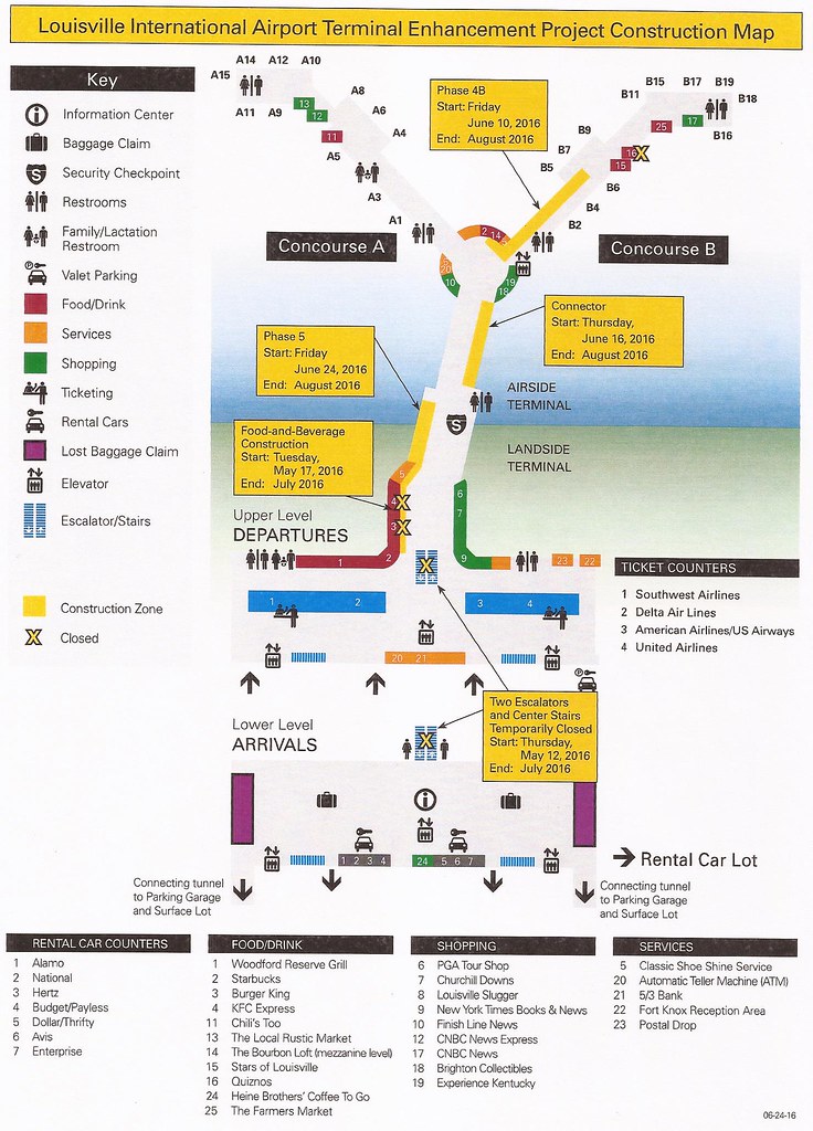 Louisville International Airport (SDF) terminal map June… Flickr