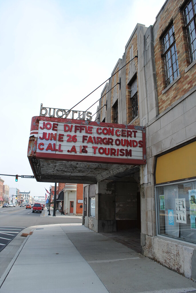 Former Theater in Bucyrus While the marquee is being used,… Flickr