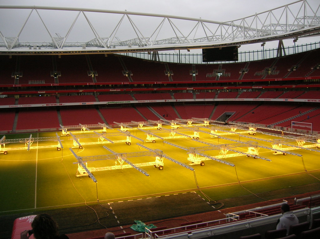 Grass grow lights Emirates Stadium steve260589 Flickr