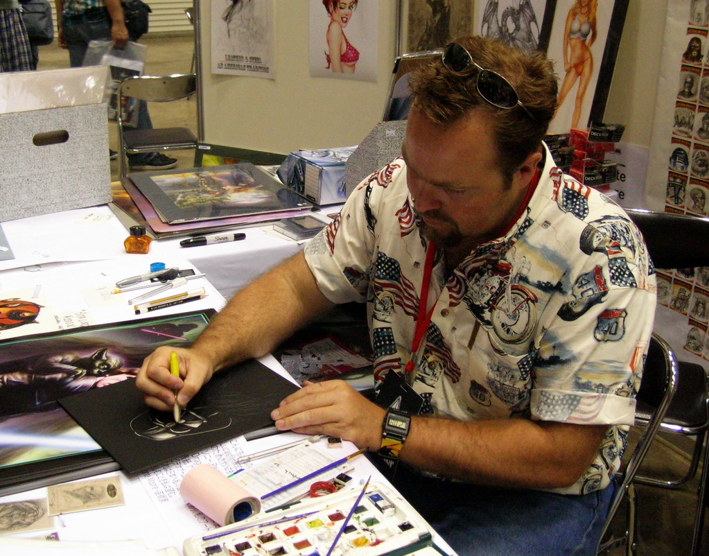 Monte Moore Our favorite artist, Monte Moore, doing what h… Flickr