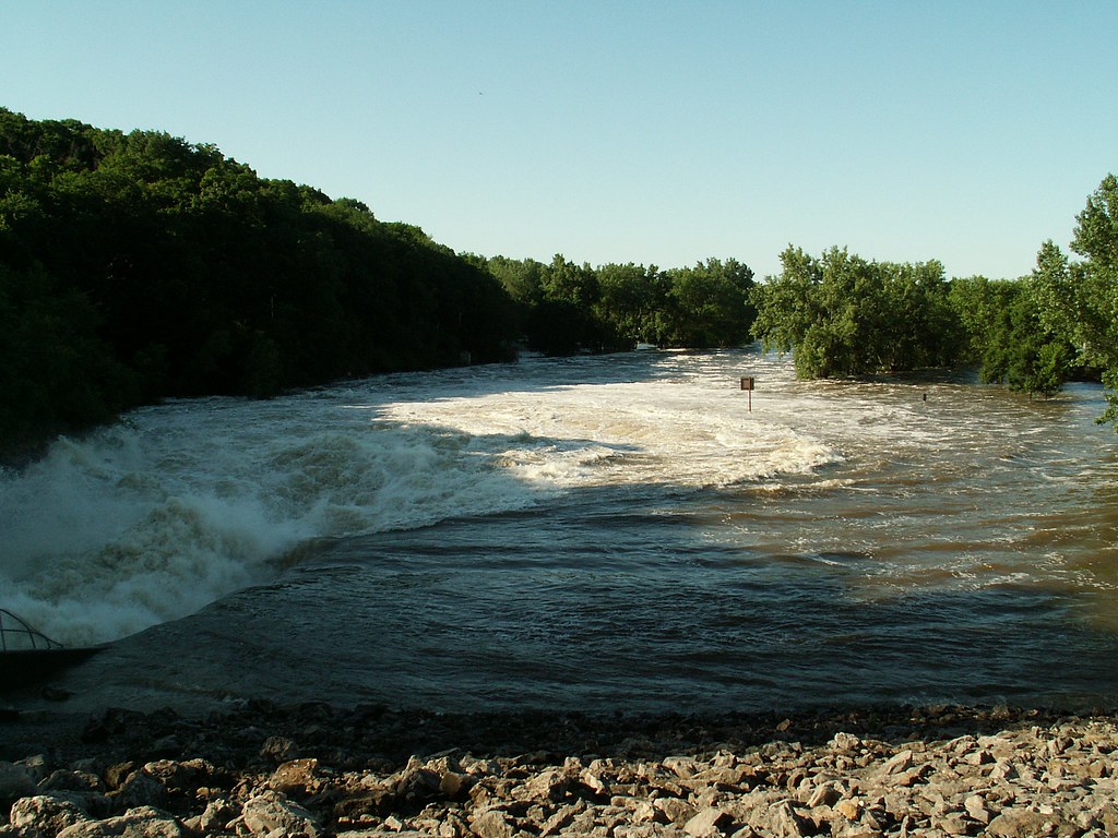 Coralville Dam flooding Water flows over the spillway at C… Flickr