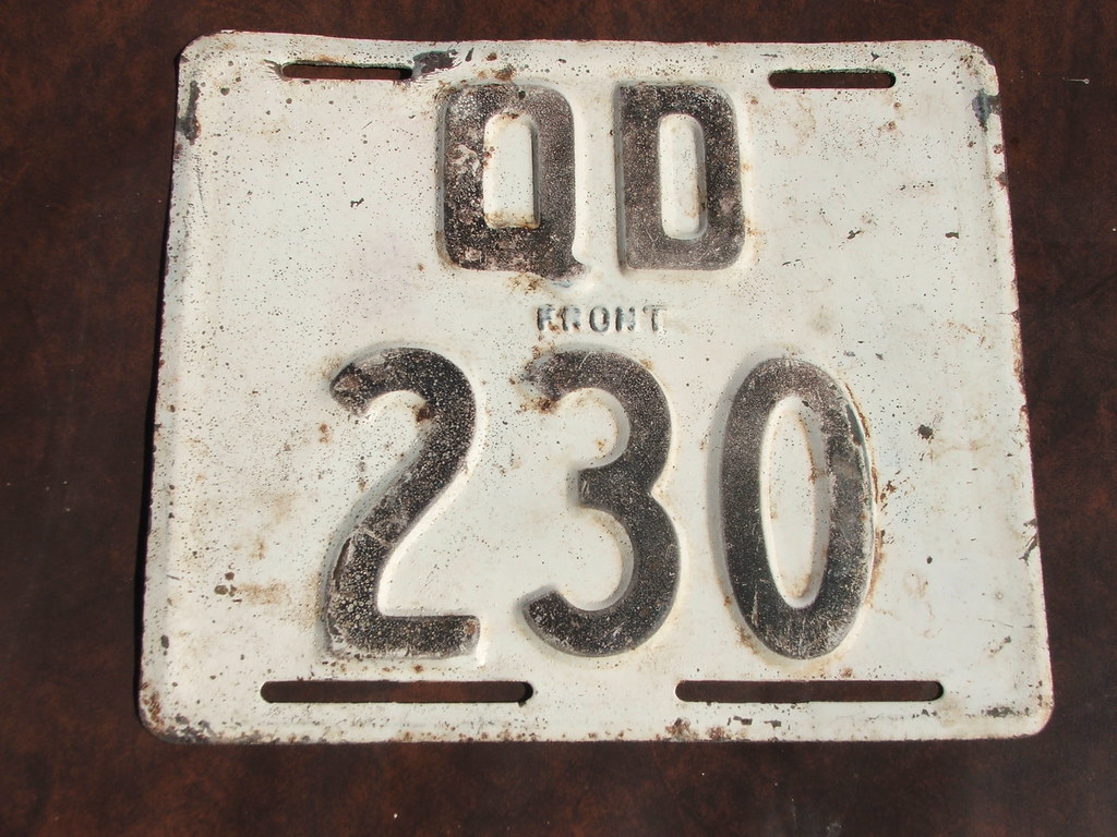 Queensland Dealer Plate Circa 1940/early 50s This series o… Flickr