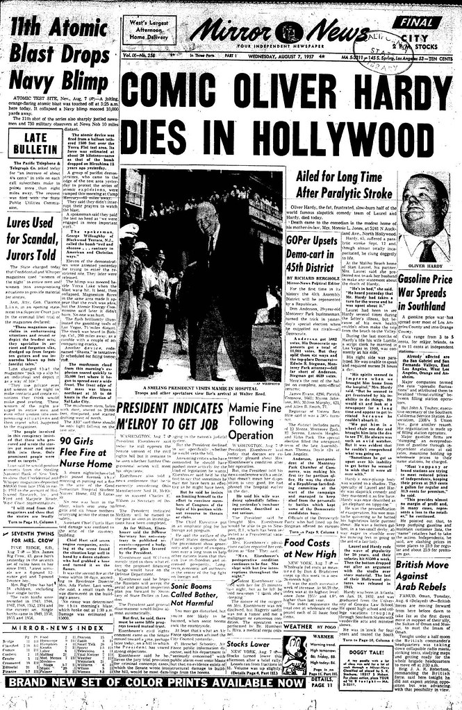 The Mirror News 1957 A history feature in the L.A. Times… Flickr
