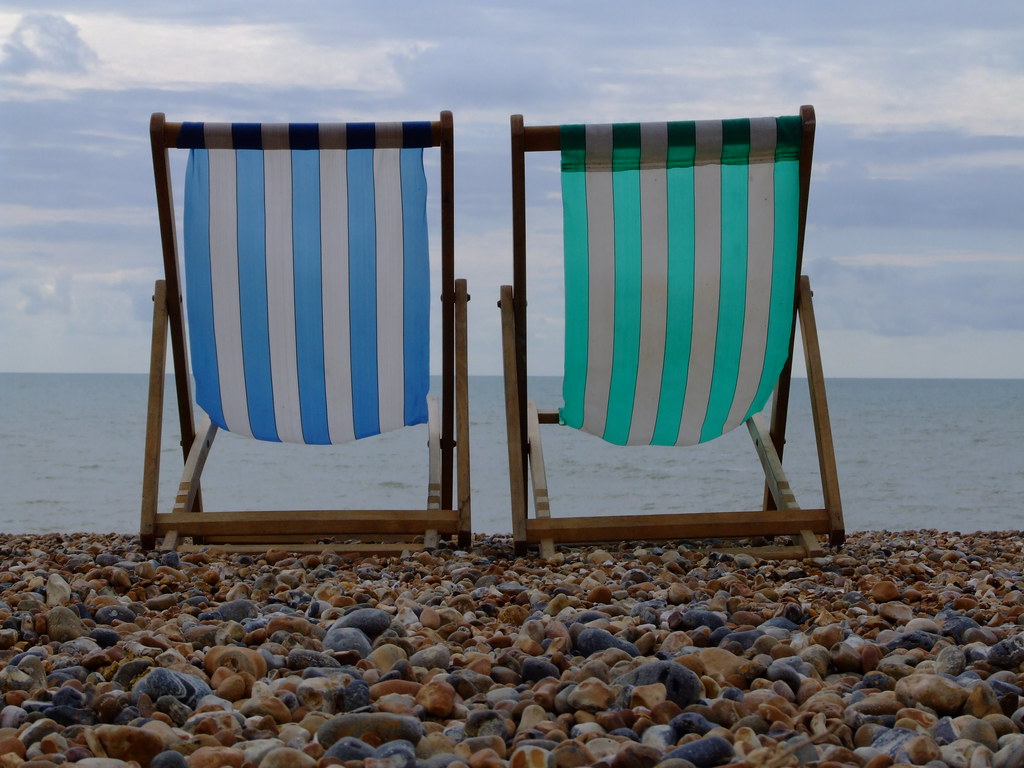 Brighton beach deck chairs "hello dear, nice day isnt it" … Flickr