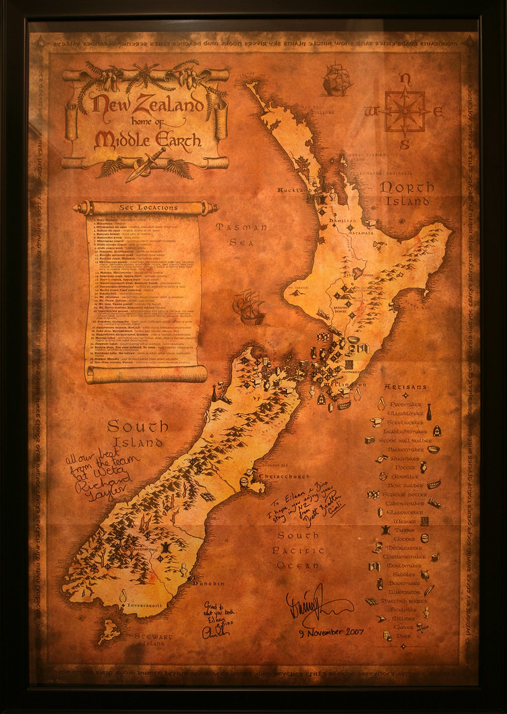 New Zealand Home of Middle Earth Press Kit Map Flickr