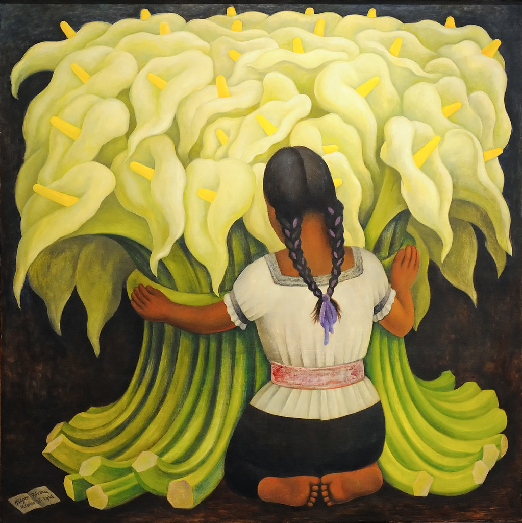 "The Flower vendor (Girl with Lilies)" by Diego Rivera Flickr
