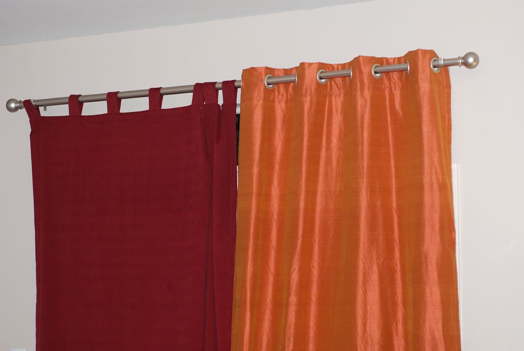 New and Old Curtains Old curtains with our new curtains. L… Flickr