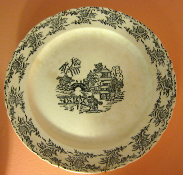 Black and White Antique Plate Late 19th century transferwa… Flickr
