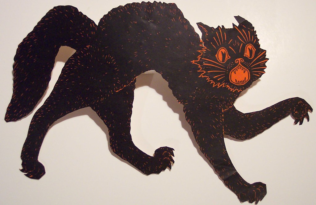 Vintage Halloween Cat Diecut Made in U.S.A. Beistle Flickr