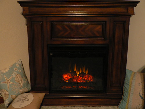 Phoenix 23" Burnished Walnut Electric Fireplace Corner Man… Flickr
