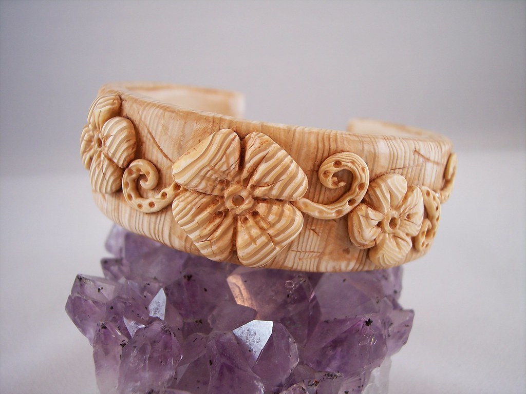 Faux Ivory Cuff Bracelet I bought some aluminium bracelet … Flickr