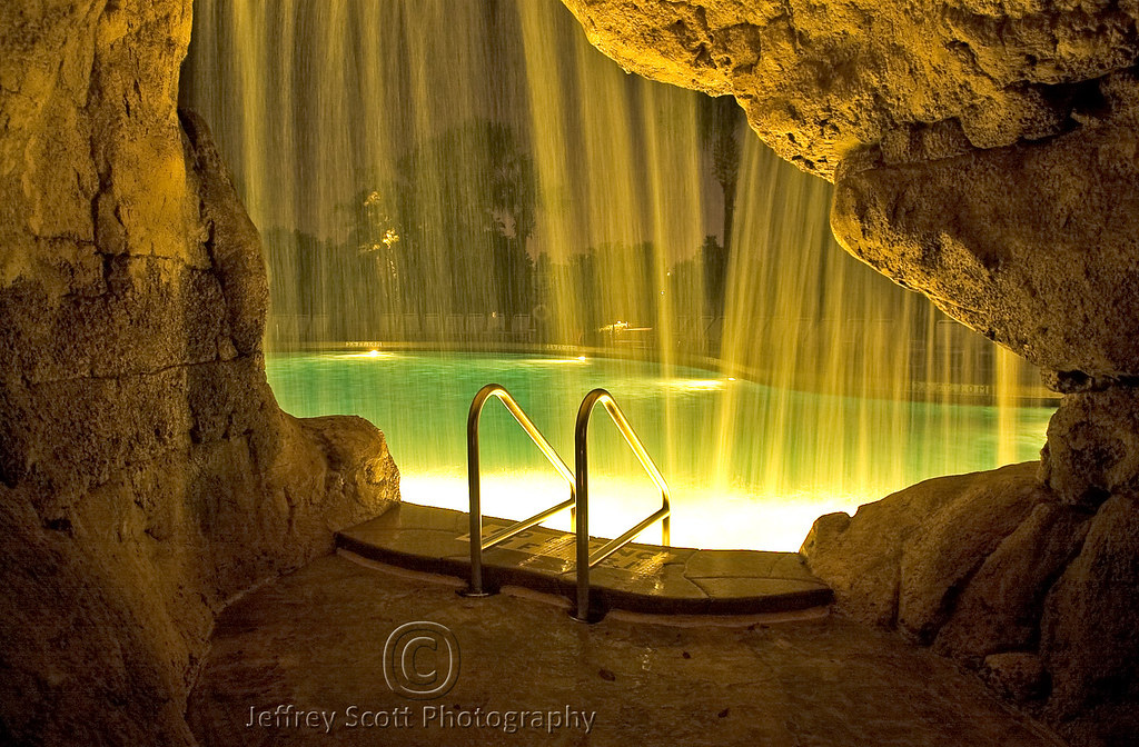 Hotel Waterfall at Night a photo on Flickriver