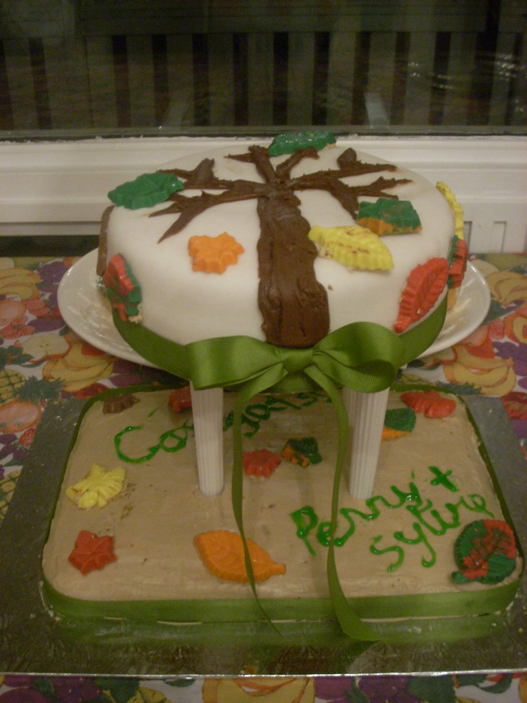 Fall engagement cake 2 tiered engagement cake Katie Avery Flickr