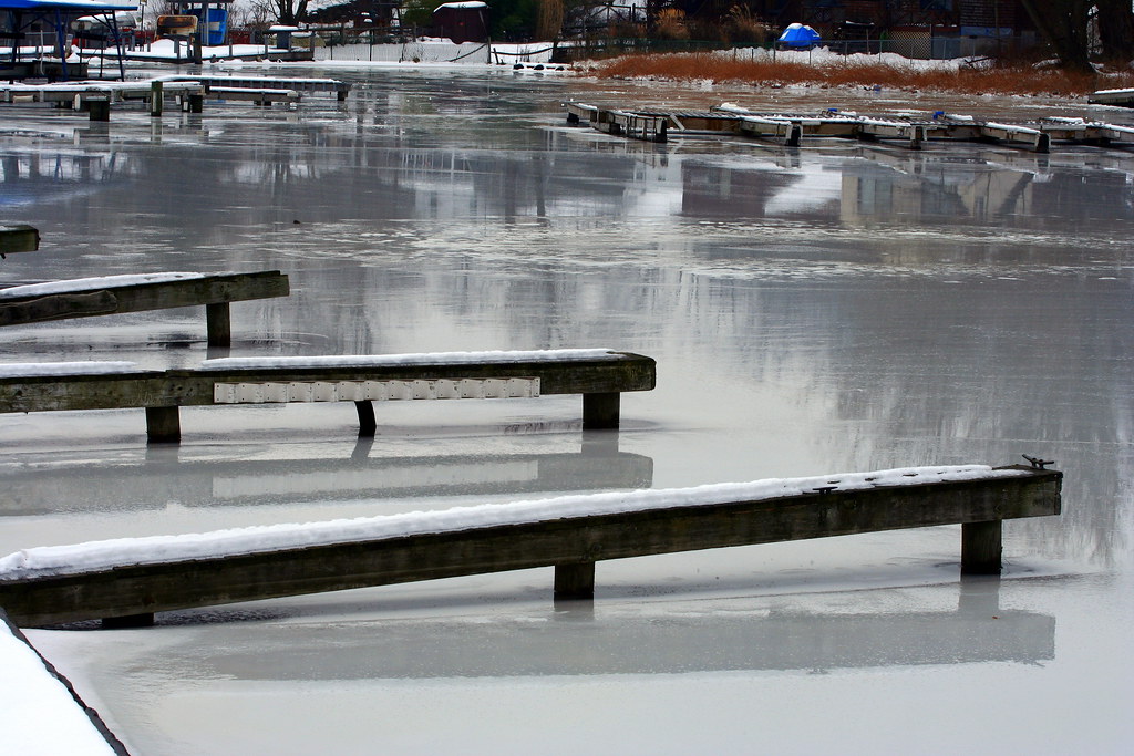Slips Frozen slips at Harveys Lake, PA John Flickr