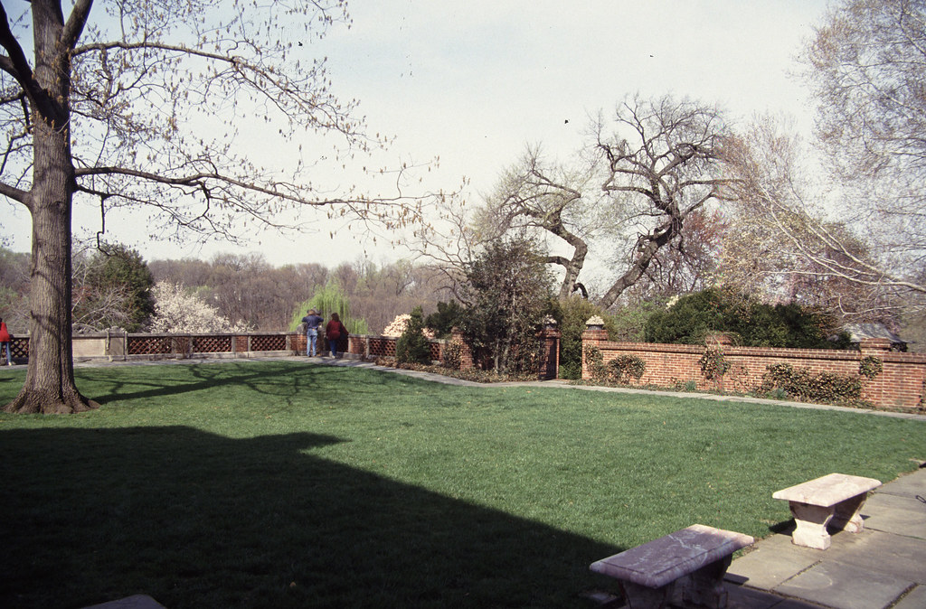 Dumbarton Oaks Gardens Green Garden view north Title