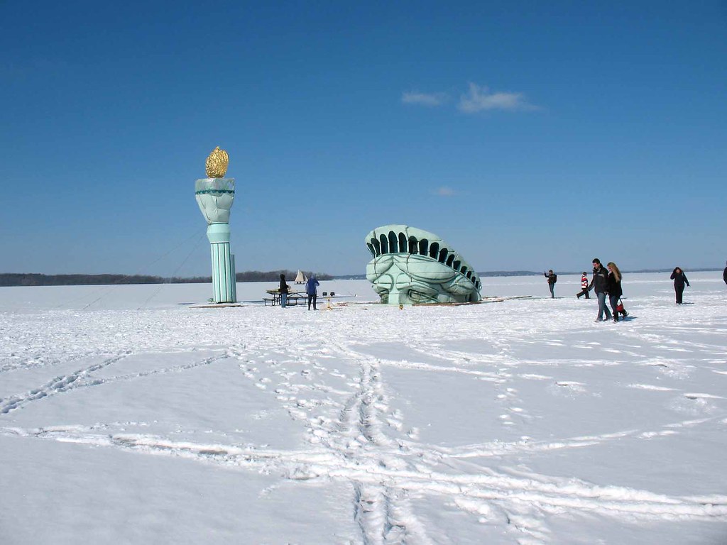 Lady Liberty, a little closer Located on Lake Mendota in M… Flickr