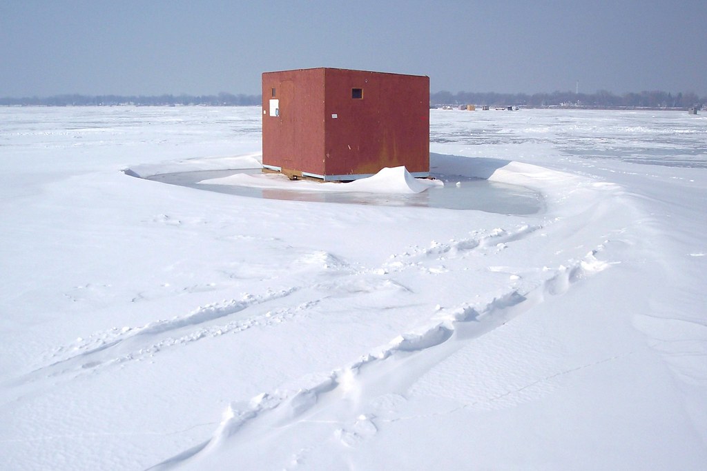 Ice House, White Bear Lake Ice fishing house on White Bear… Flickr