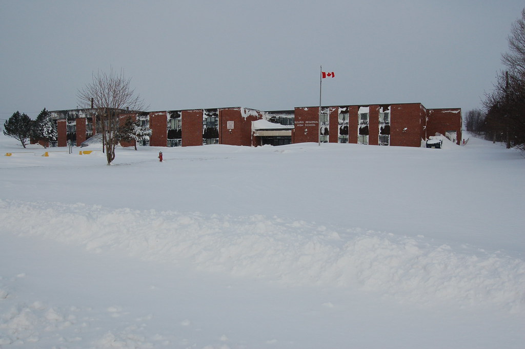 PEI 200901002 Souris Regional High School after a sn… Shane MacClure Flickr