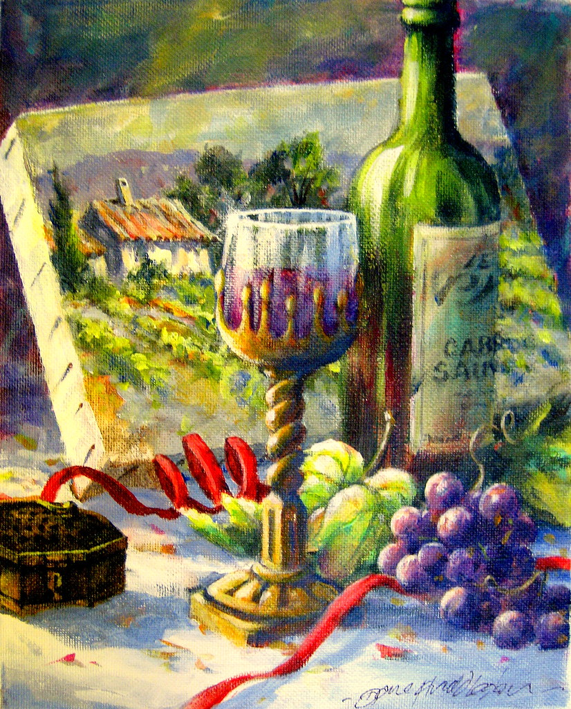 WINE COUNTRY ART original acrylic by Dave Huddleston. www.… Flickr