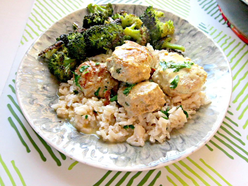 Turkey Meatballs with Rice and Sauce Sweet Beginnings Blog Flickr