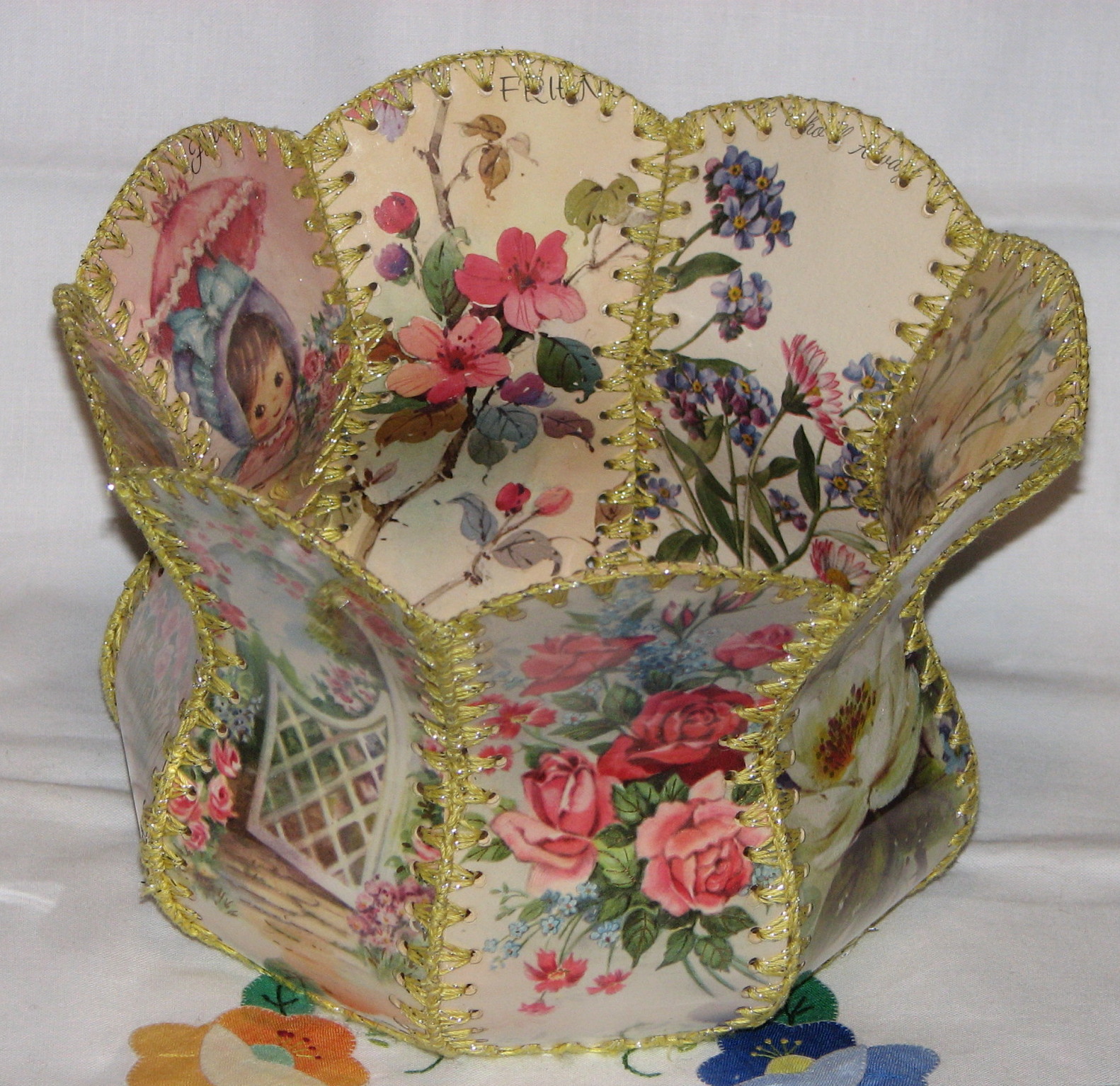 Vintage Greeting Card Baskets Flickr