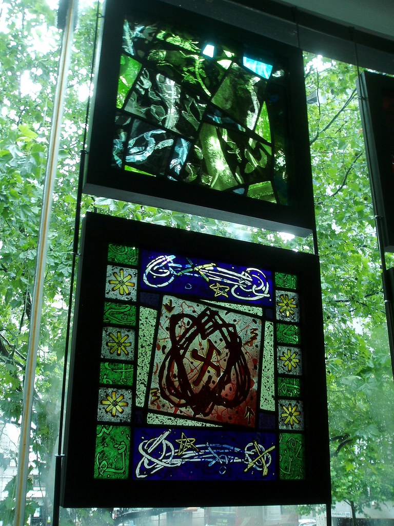 40cm2 Exhibition panels Stained glass panels by Sally Poll… Flickr