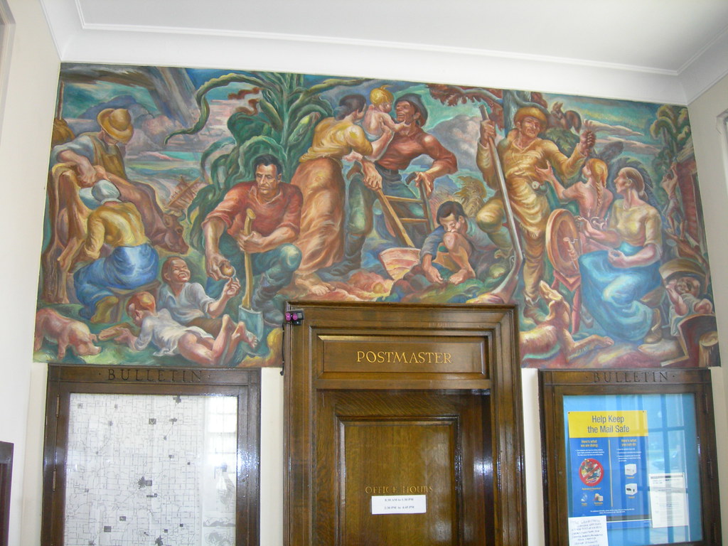 Virden, Illinois Post Office Mural New Deal mural entitled… Flickr
