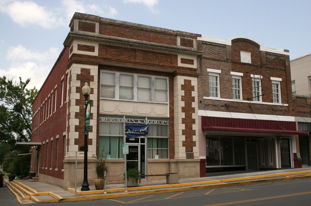 merchants & farmers bank building c. 1928 Chris in Round Top Flickr