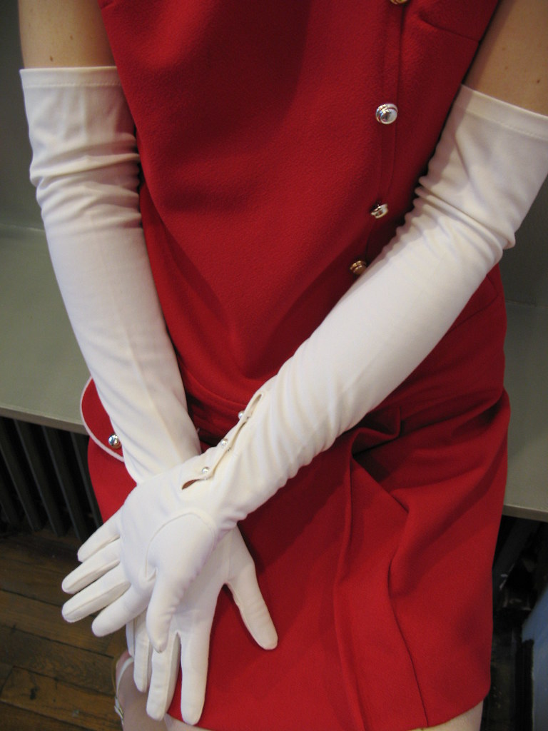 White Opera Gloves Vintage white opera length gloves. Femm… Flickr